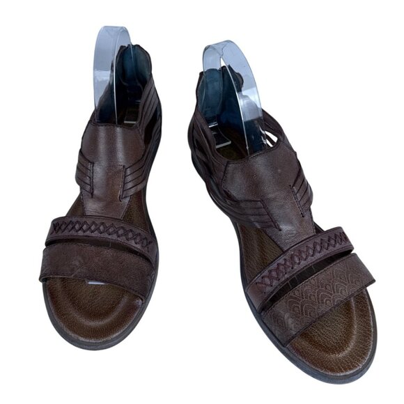 ROAN by Bed Stu Women's Alumnus Brown Leather Gladiator Open Toe Sandal Size 8 - Picture 2 of 12